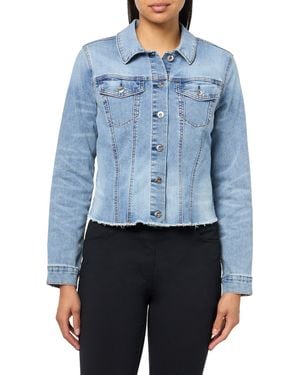 Jessica Simpson Pixie Classic Feminine Fit Crop Jean Jacket Standard - Blue