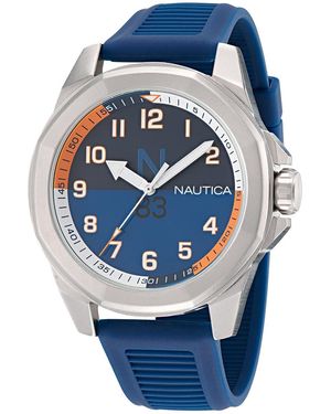 Nautica Blue Wheat Pu Fiber Strap Watch