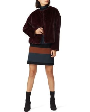 Sanctuary Rent The Runway Pre-loved Starry Night Faux Fur Jacket - Black