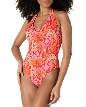 Amazon Essentials Halter One Piece Swimsuit - Orange