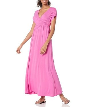 Amazon Essentials Waisted Maxi Dress - Pink