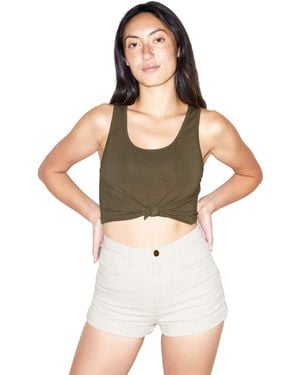 American Apparel Cotton Spandex Sleeveless Tie Top - Multicolor