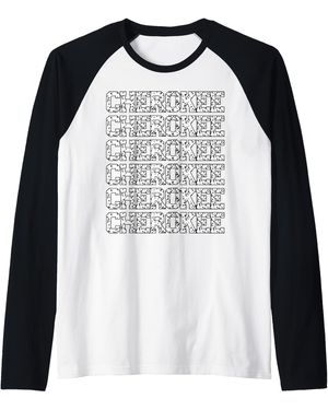 CHEROKEE Raglan Baseball Tee - Black