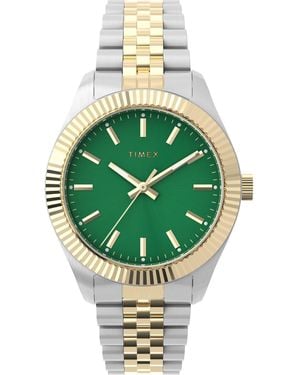 Timex Two-tone Bracelet Green Dial Gold-tone