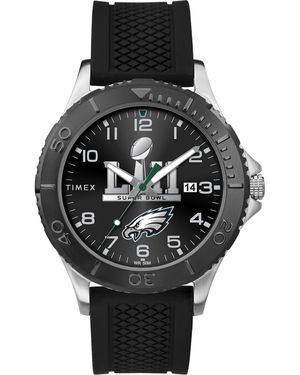 Timex Tw5m22000 Nfl Gamer Super Bowl 2018 Philadelphia Eagles Watch - Black