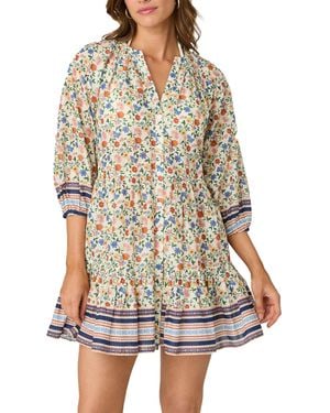 Shoshanna Standard Santana Floral Buttondown Mini - Multicolor