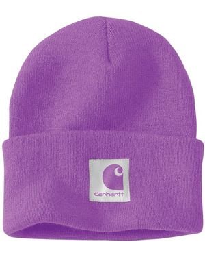 Carhartt Knit Satin-lined Beanie - Purple
