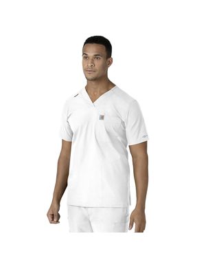 Carhartt Force V-Neck Shirttail Top - Weiß