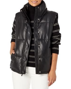 Andrew Marc Straight-zip Vest - Black