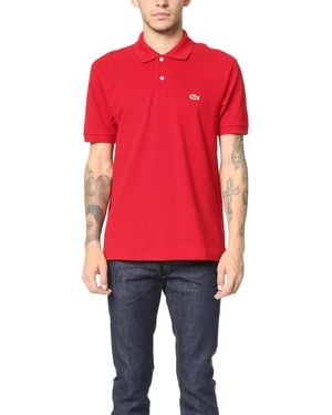 Lacoste Classic Fit L.12.12 Original Piqué Polo Shirt - Red