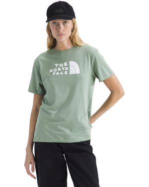 The North Face Evolution Sketch Logo Half Dome Short-sleeve Tee | Regular Fit Cotton Shirt With Logo Graphic - Green