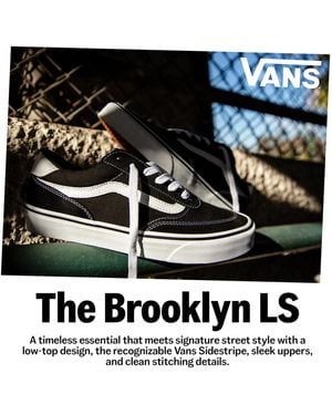 Vans Brooklyn Ls Shoe | Low-top Sneakers For Everyday Wear - Black