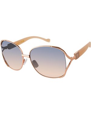 Lunettes De Soleil Aviateur Carrées Jessica Simpson J5254 - Marron/or, 63mm, Avec étui