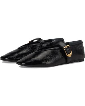 SCHUTZ SHOES Courtney Buckle Ballet Flat - Black