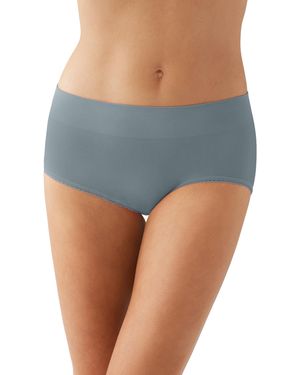 Wacoal Feeling Flexible Seamless Full Coverage Brief Panty - Blue