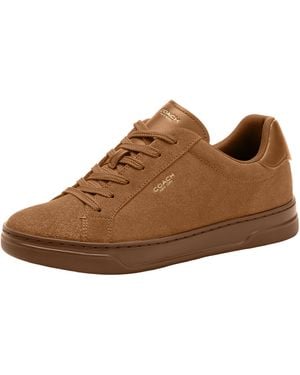 COACH High Line Sneaker In Suede - Brown