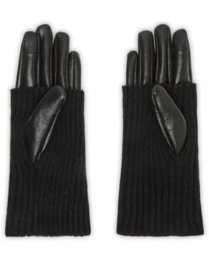 Steve Madden S Faux Leather Cinched Opera Glove - Black