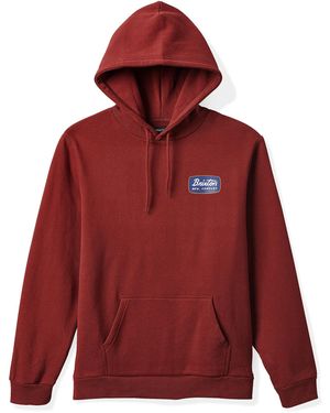 Brixton Jolt Logo Hooded Sweatshirt - Red