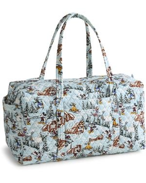 Vera Bradley Premium Cotton Disney Large Original Duffel Bag - Blue