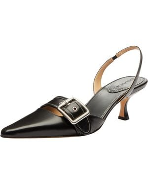 COACH Margot Leather Slingback Black