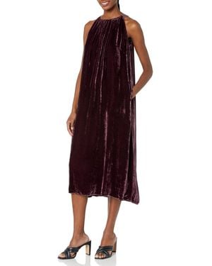 Velvet By Graham & Spencer Maren Silk Velvet Dress - Red