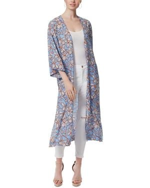Jessica Simpson S Blakely Chic 3/4 Sleeve Duster Blouse - Blue