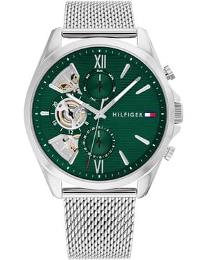 Tommy Hilfiger Stainless Steel Mesh Bracelet - 5atm/50 Meters Water Resistance - A - Green
