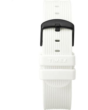 Timex Tw7c06200 Two-piece 20mm White Silicone Quick-release Strap - Black
