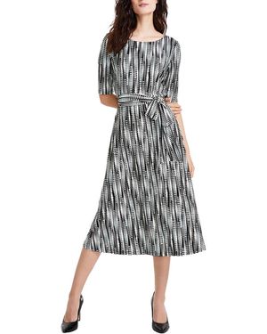 Kasper Petite Fit And Flare Dress - Gray