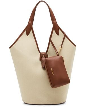 Anne Klein Angular Canvas Hobo - Natural