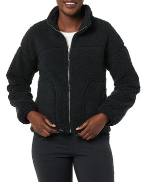 Amazon Essentials Fleece Zip-up Sherpa Jacket With Stand Neck - Black