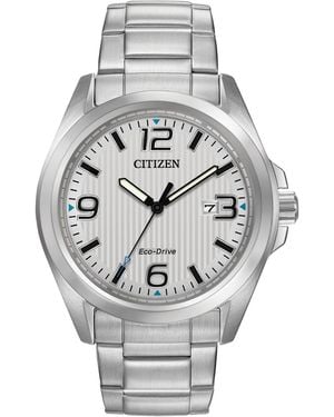 Citizen Eco-drive Weekender Garrison Field Watch In Stainless Steel - Metallic