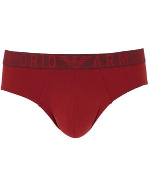 Emporio Armani Essential Microfiber Brief - Red