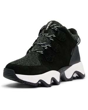 Sorel Women's Kinetic Impact Caribou Plus Waterproof Boot - Black, Sea Salt - 5