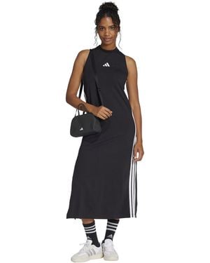 adidas Essentials 3-stripes Long Racerback Dress - Black