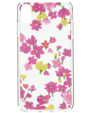 Kate Spade Jeweled Marker Floral Phone Case For Iphone X Plus Clear Multi One Size - Pink