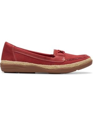 Clarks Collection Elaina Milly Loafer Flat - Red