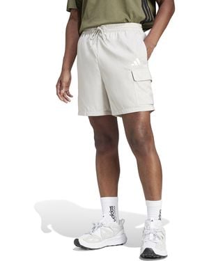 adidas Essentials Small Logo Cargo Chelsea Shorts - White
