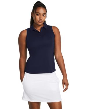 Under Armour Playoff Sleeveless Polo Ether Midnight - Blue