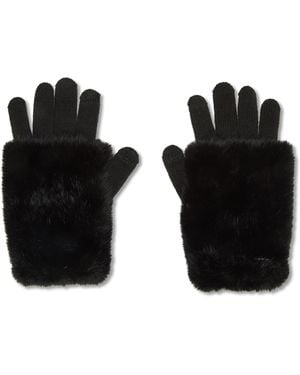 Steve Madden Faux Fur Glove - Black
