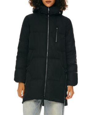 Orolay Stylish Down Hooded Jacket With Two-way Zipper Winter Down Coat Puffer Jacket Black Xs