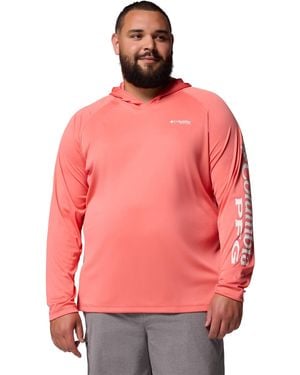 Columbia S Pfg Terminal Tackle Long Sleeve Fishing Hoodie - Pink
