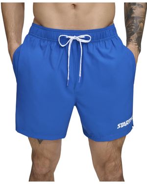 Starter Standard Quick Dry Stretch Volley Swim Trunk - Blue