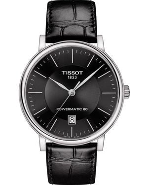 Tissot Carson Premium Powermatic 80 Watch T1224071605100 Leather - Black