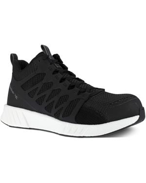 Reebok Work Men's Fusion Flexweave Eh Comp Toe Mid B Black And White - 10 Wide