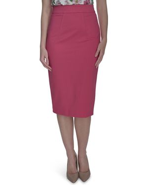 Tommy Hilfiger Midi Ponte Skirt - Red