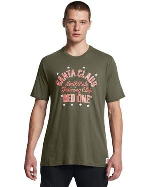 Under Armour Project Rock Red One North Pole Training Club Short Sleeve T Shirt, - Green