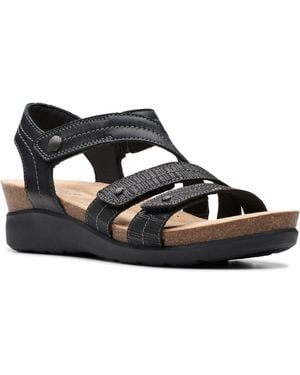 Clarks Calenne Clara Wedge Sandal - Black
