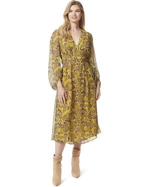 Jessica Simpson Annalise V-neck Midi Dress - Metallic