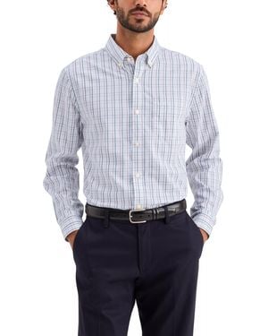 Dockers Signature Shirt Long Sleeve Classic Fit With Stain Defender - Blue